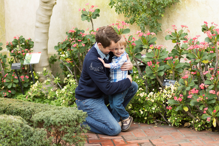 Father hugging young son - St. Louis Family Photography