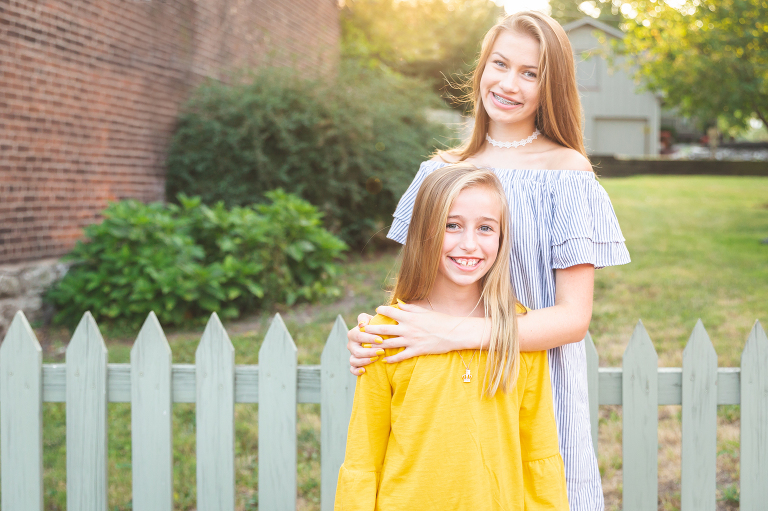 Sisters in the sunset light | St. Louis Photographer